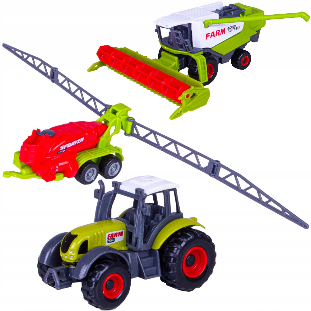 Traktor Ciągnik x2 MASZYNY ROLNICZE Kombajn Wiek dziecka 3 lata +