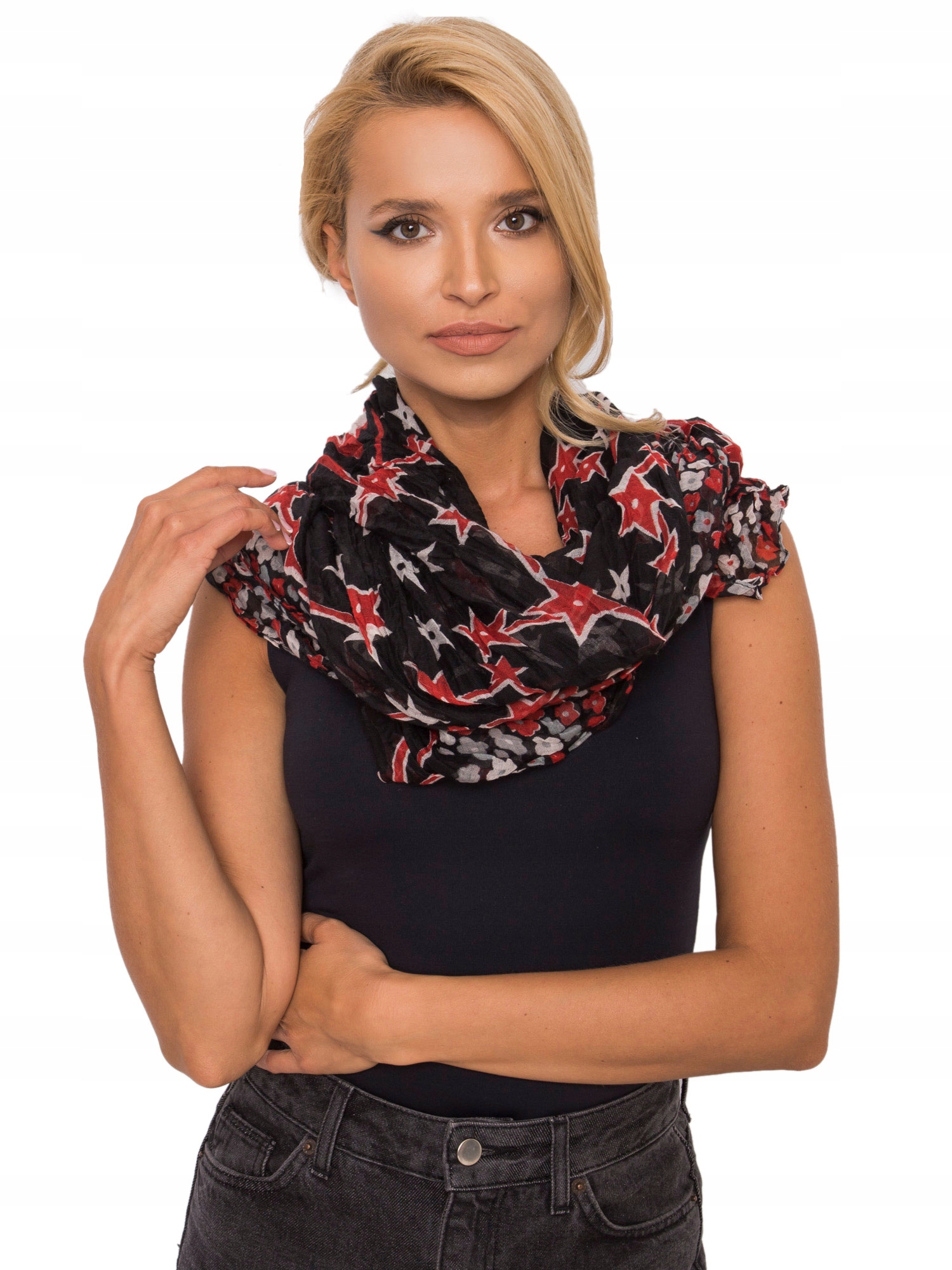 

Chusta damska Apaszka szal Bandana w kwiaty