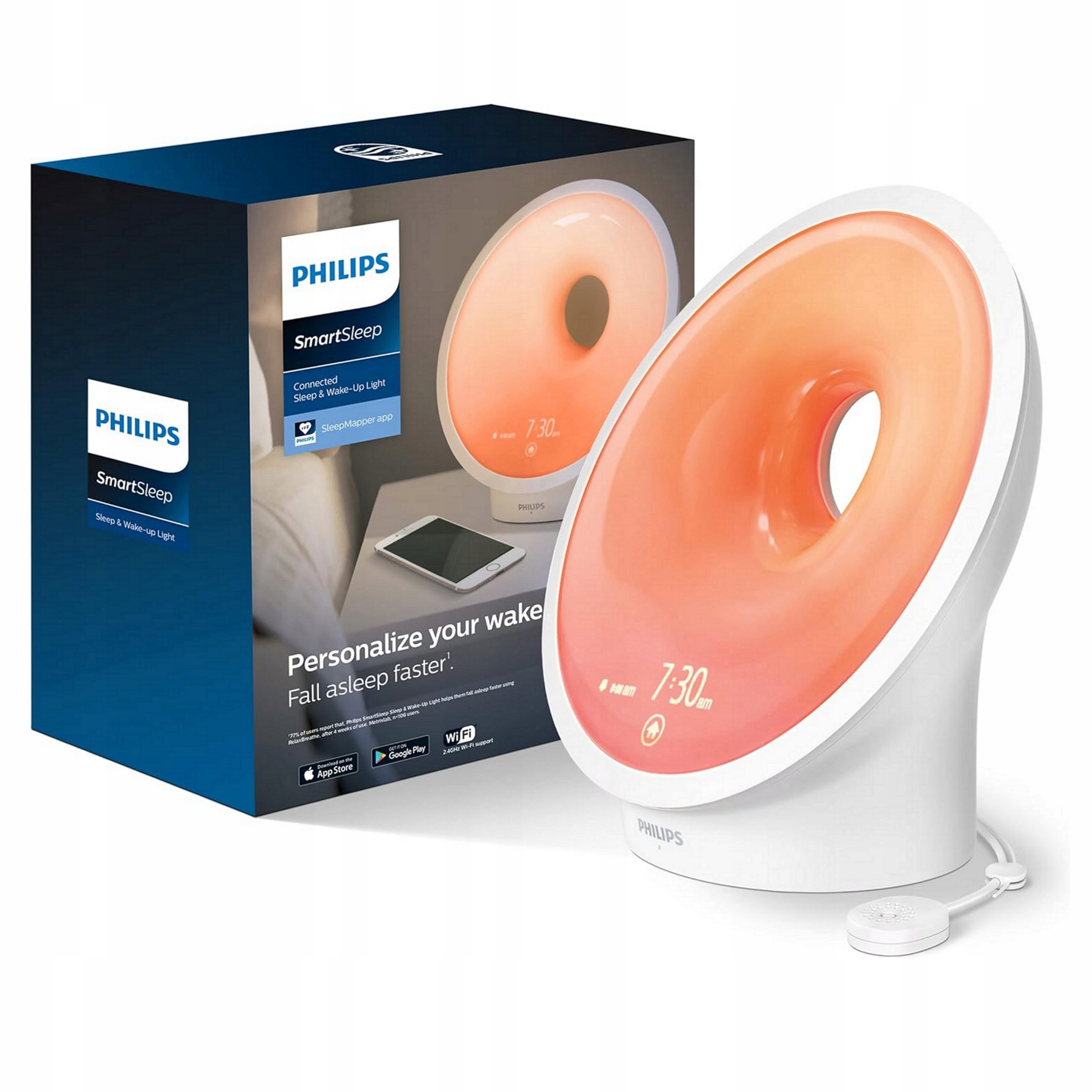 Lampa Philips Wake-up Light HF3651/01 Smartsleep Rádio Budík