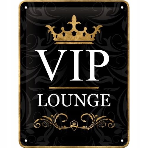 Plakat 15x20cm Vip Lounge Szyld Dekoracja Ozdoba Tłoczony 3D