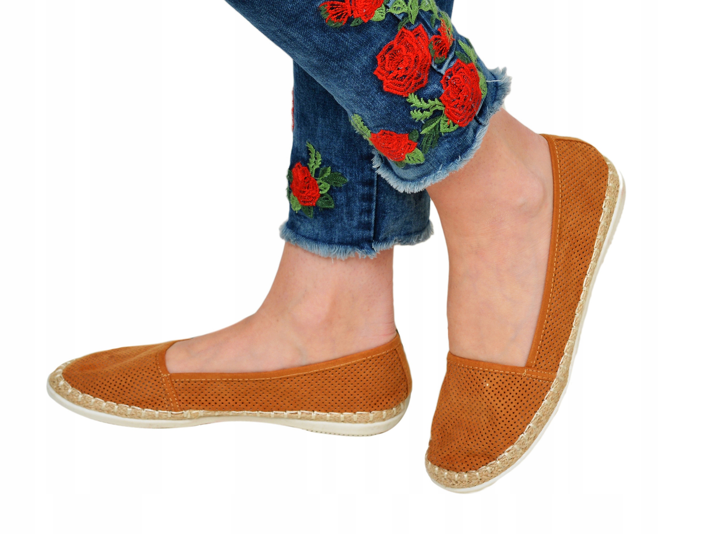 

Trampki Tenisówki Espadryle brązowe SIATECZKA/20-1