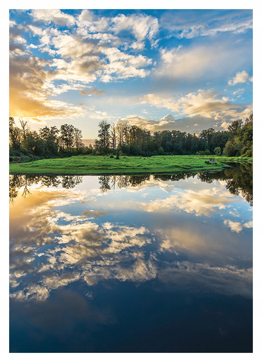 Fototapeta Řeka Nebe Stromy Voda vinylová 184x254 klid přírody lepidlo