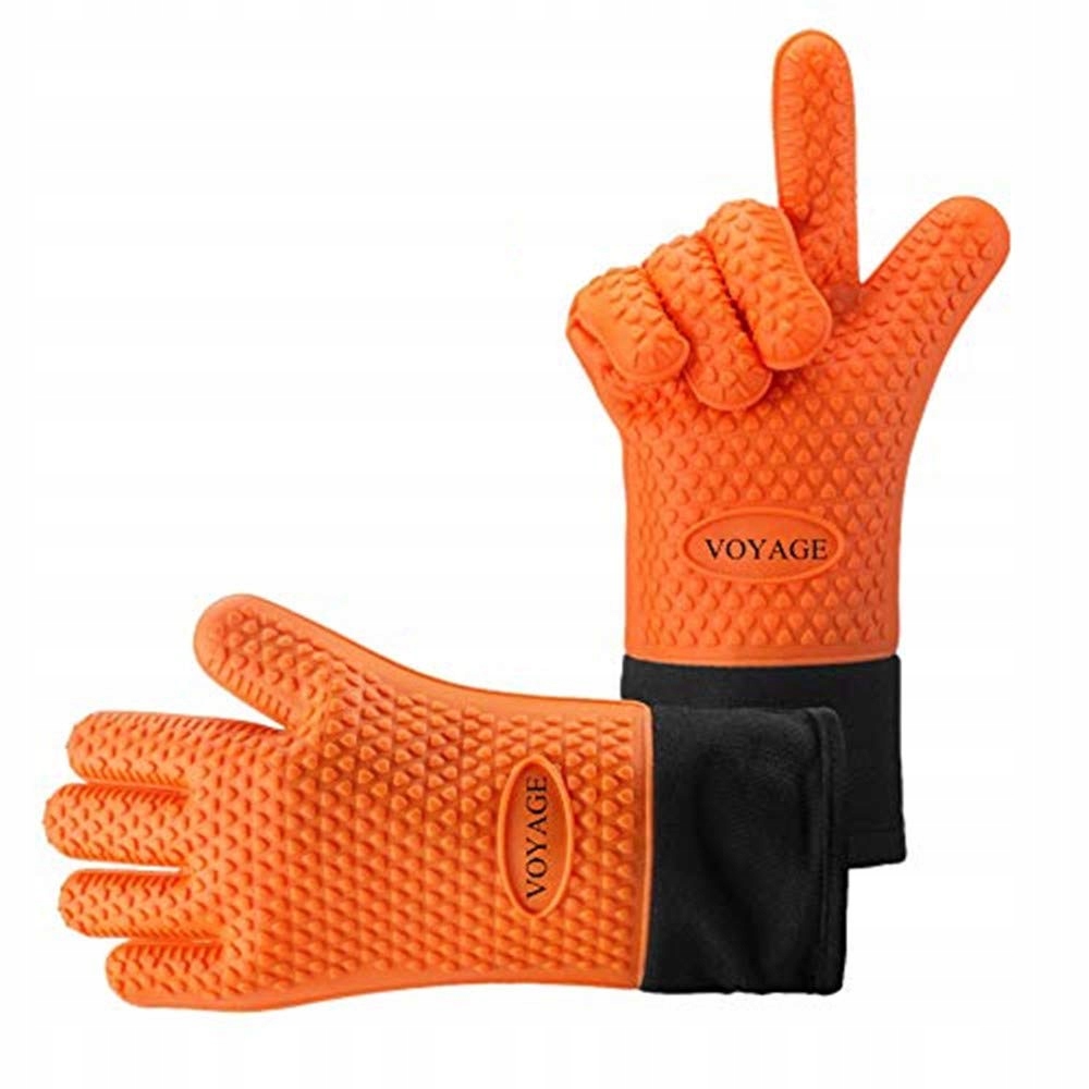Sada silikonových kuchyňských rukavic na gril a do trouby Orange