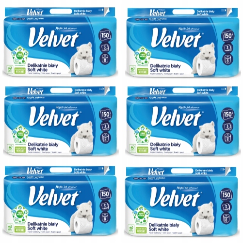 

Papier toaletowy Velvet Soft 6 opak. 48x18,3m|878m