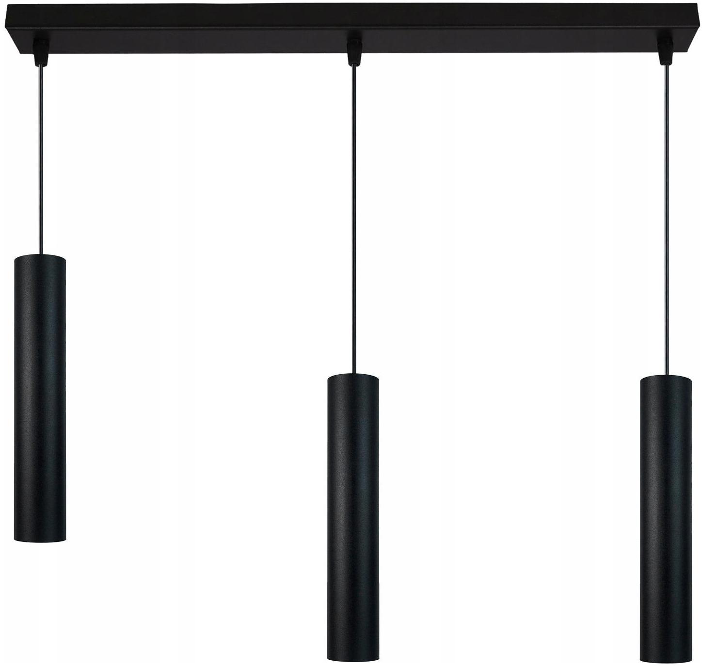 Lampa Wisząca tuba sufitowa czarna listwa żyrandol led oprawa GU10