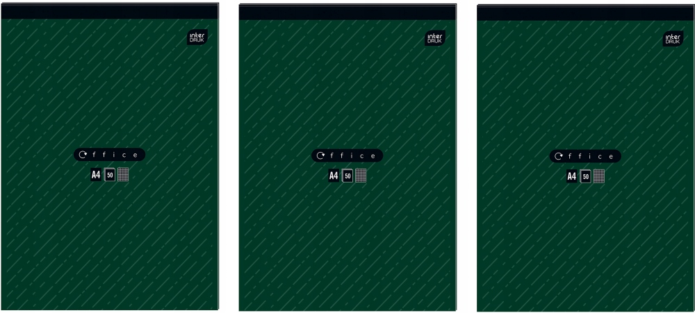 BLOK BIUROWY NOTES A4 W KRATKĘ 50 kartek x 3