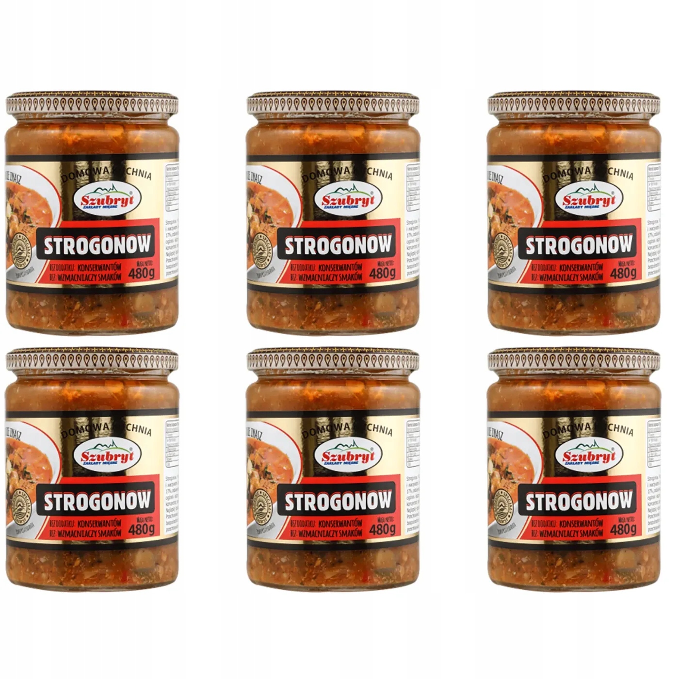 Konzervované potraviny Szubryt Strogonow 480 g 6 ks