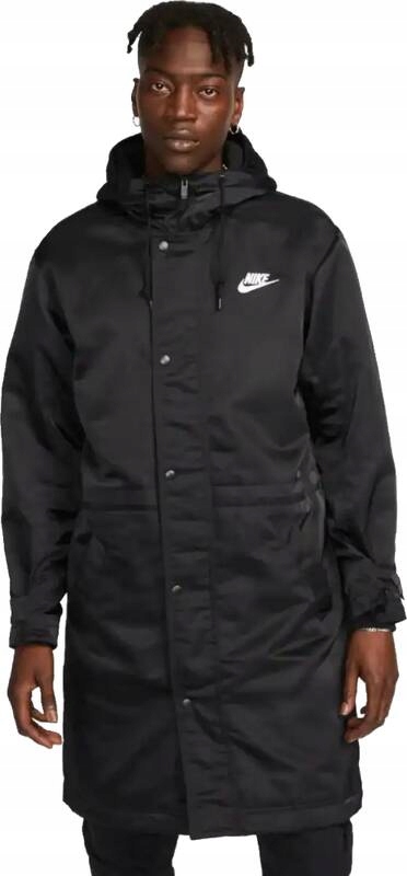 Męska kurtka z kapturem Parka Nike Club Stadium czarna