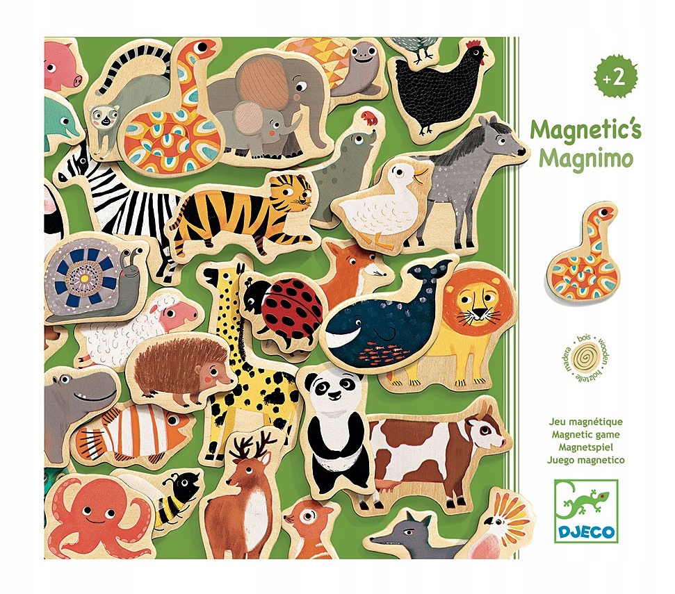 

Djeco Drewniane magnesy Magnimo zwierzęta