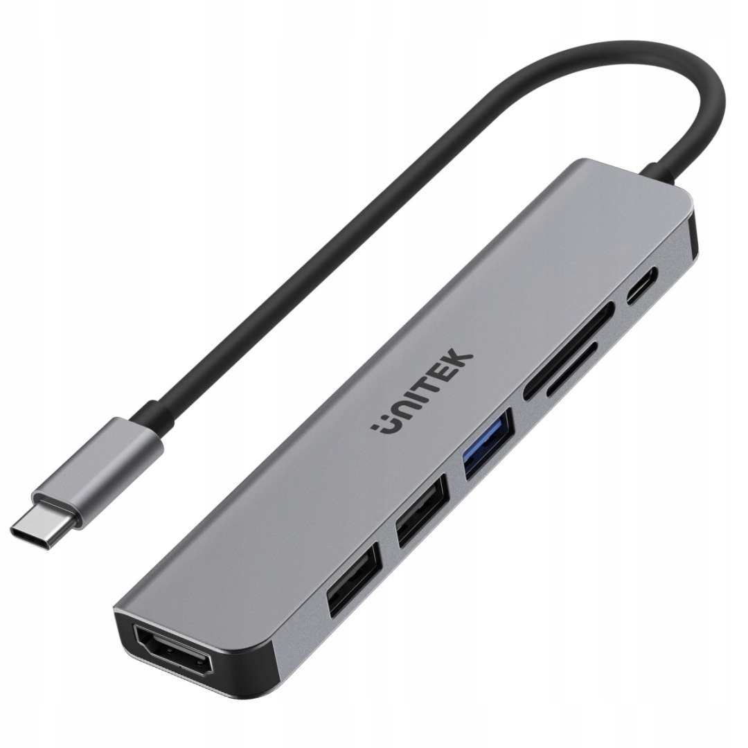 Unitek Hub Usb-c aluminium 7w1