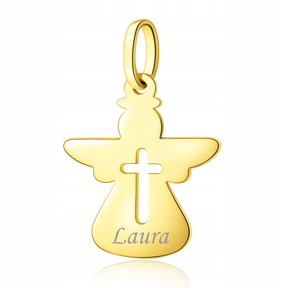 Zlatý přívěsek anděl gravírování Pr. 585