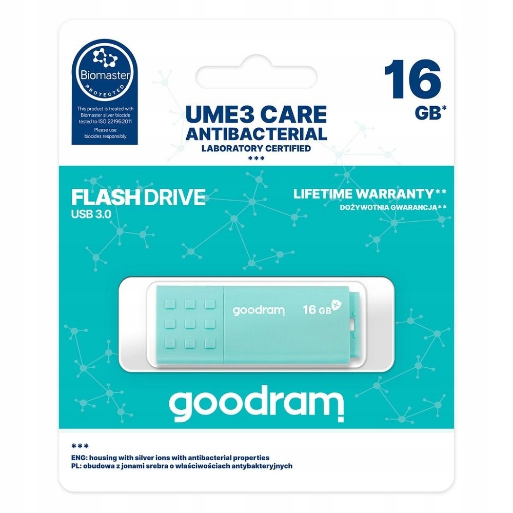 Goodram pendrive UME3 16GB USB3.2 (Biomaster protected)