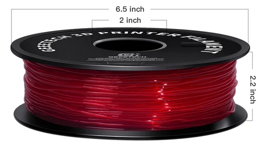 Filament TPU 1000g czerwony transparent 95A PROMOCJA