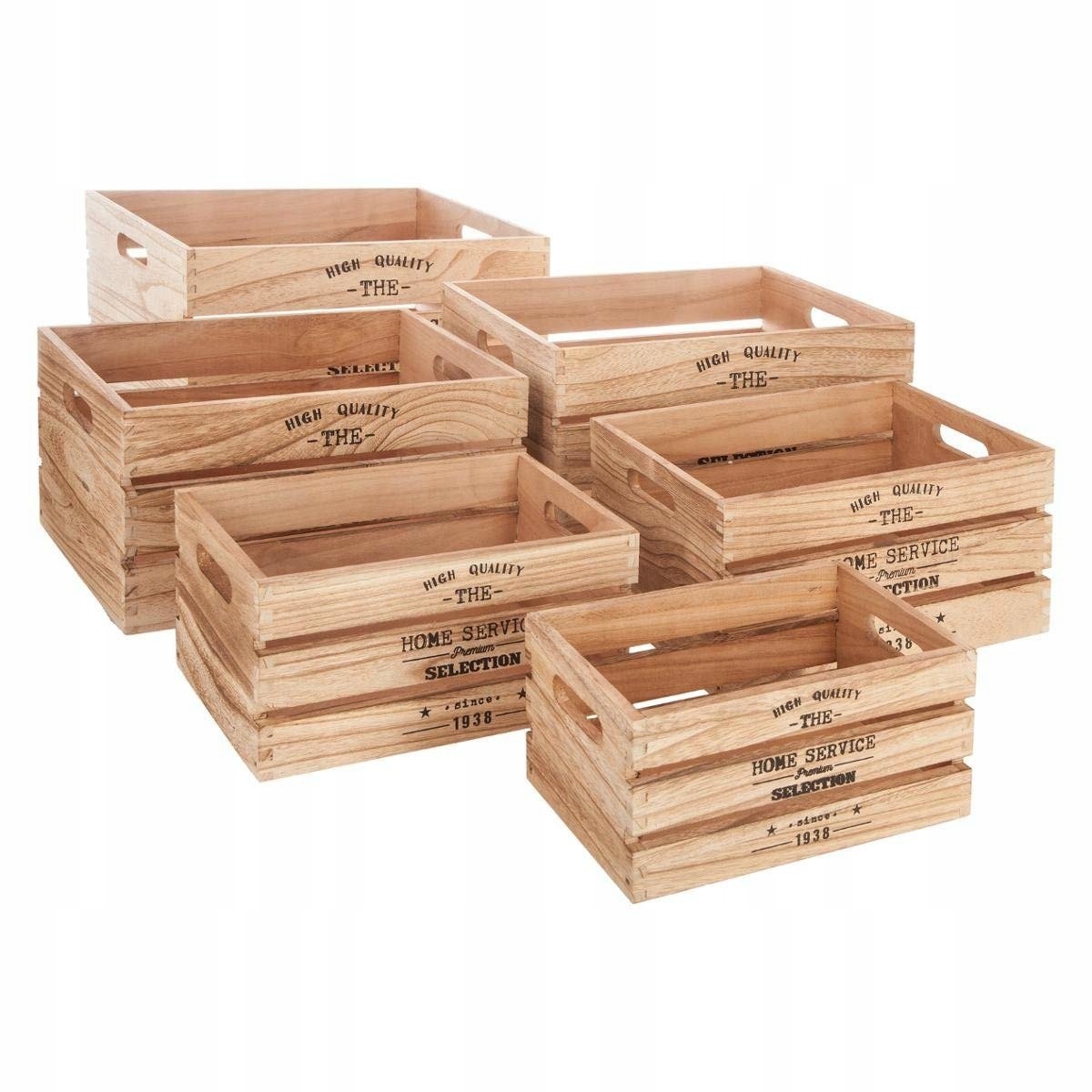 Sada 6 Ozdobných Skladovacích Boxov x6