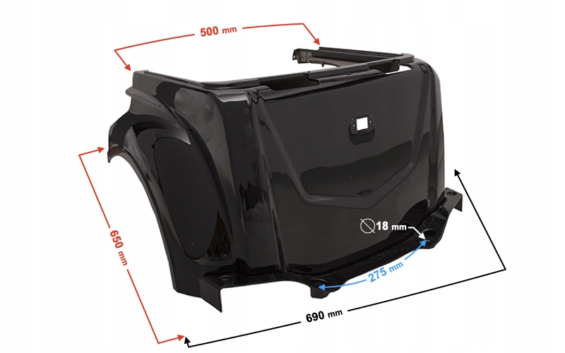 Centrální Pouzdro Pro Skútr Tres, Černé Martinelli