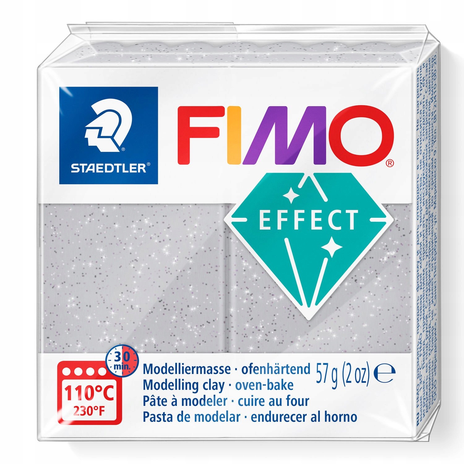 Modelina FIMO effect 57g - 812 strieborná trblietka