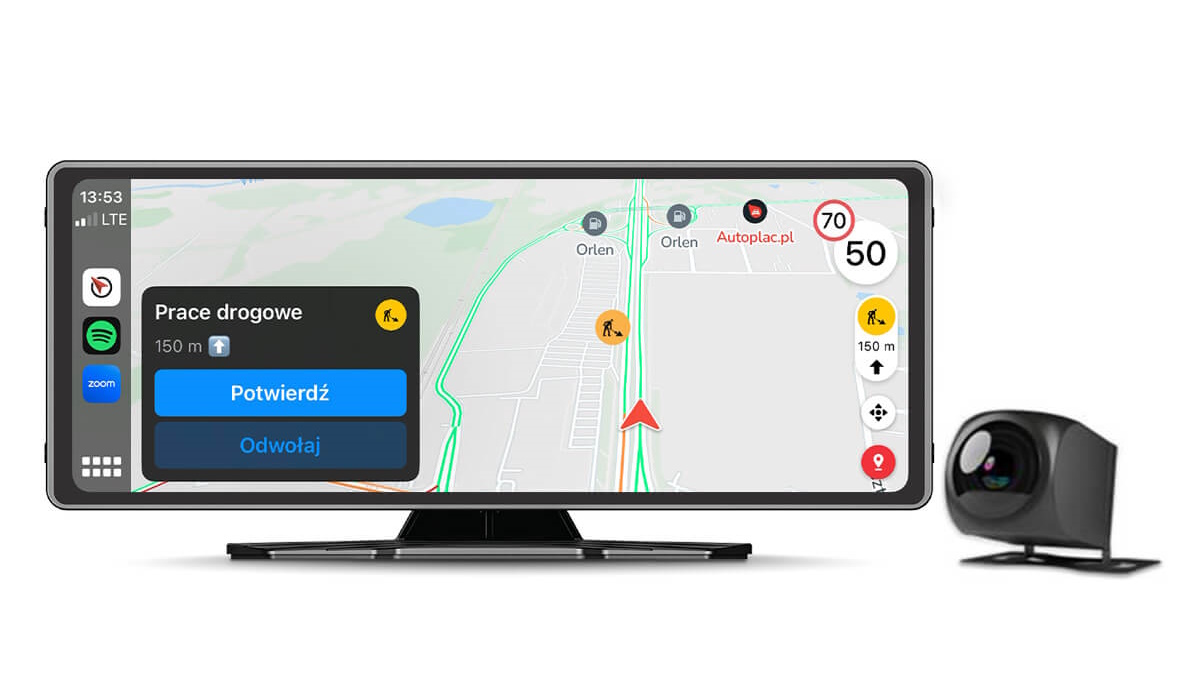 Navitel DS810 Automobilový multimediálny displej Android CarPlay kamera