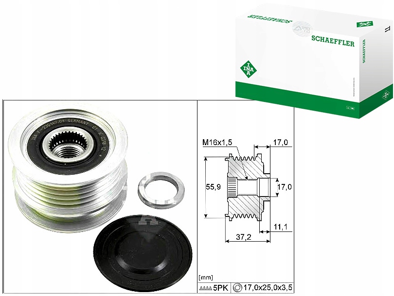 535011610 - ШКИВ ГЕНЕРАТОРА RENAULT INA