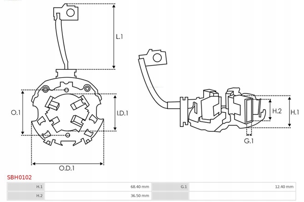 SZCZOTKOTRZYMACZE ROZRUSZNIKA AS-PL Typ samochodu Samochody osobowe