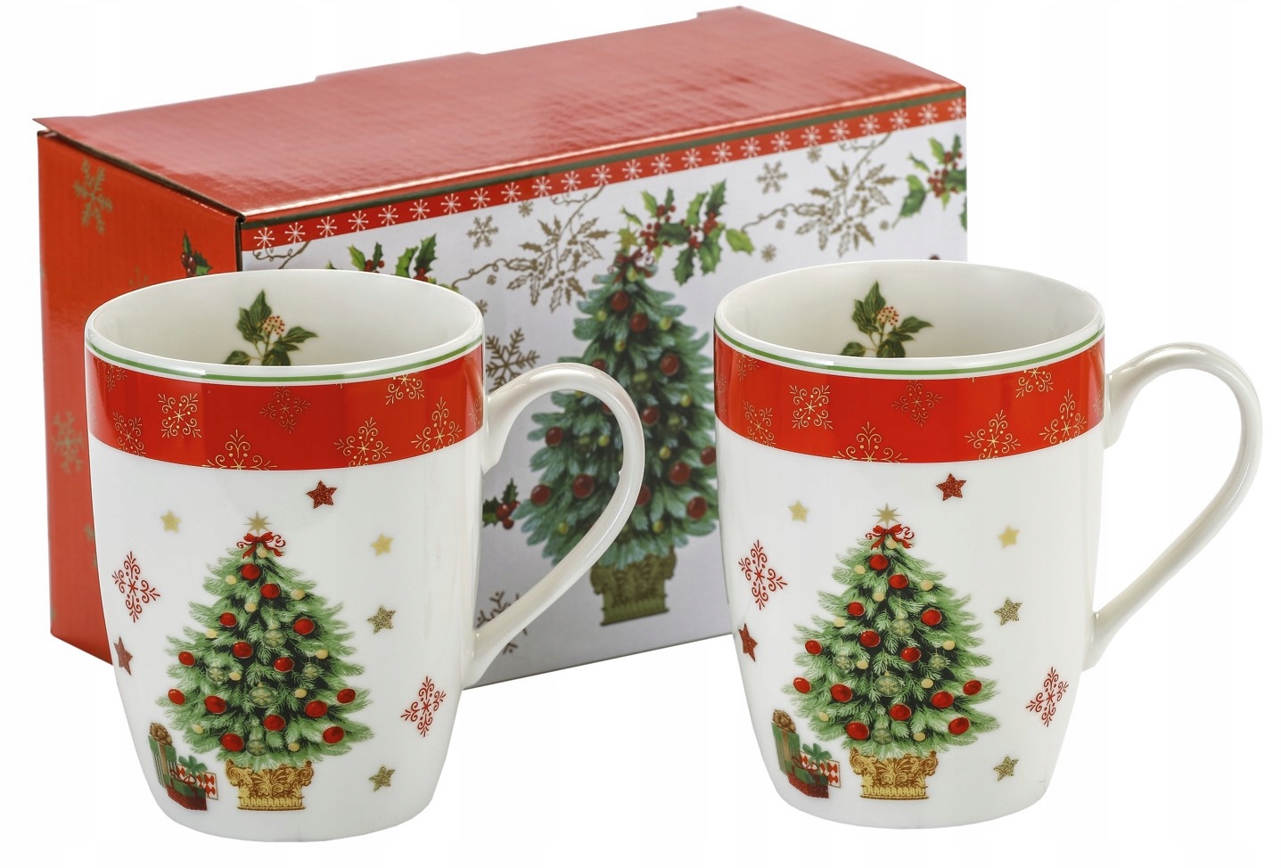 2x Kubek świąteczny 360 ml Boże Narodzenie Choinka