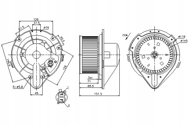 Nissens Ventilátor Ventilátoru Audi 80 1.6 (89. 89Q.