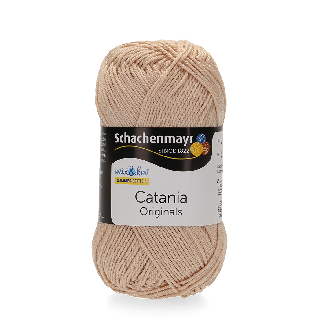 50g włóczka 100% bawełna Catania jasnobeżowa 436