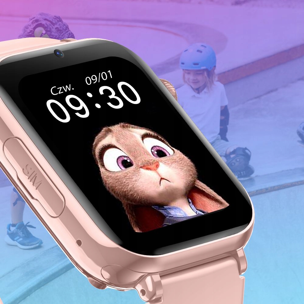 Smartwatch dla dzieci Dziecka Zegarek 4G GPS Manta Kevin Różowy Rozmowy GRY Model inny