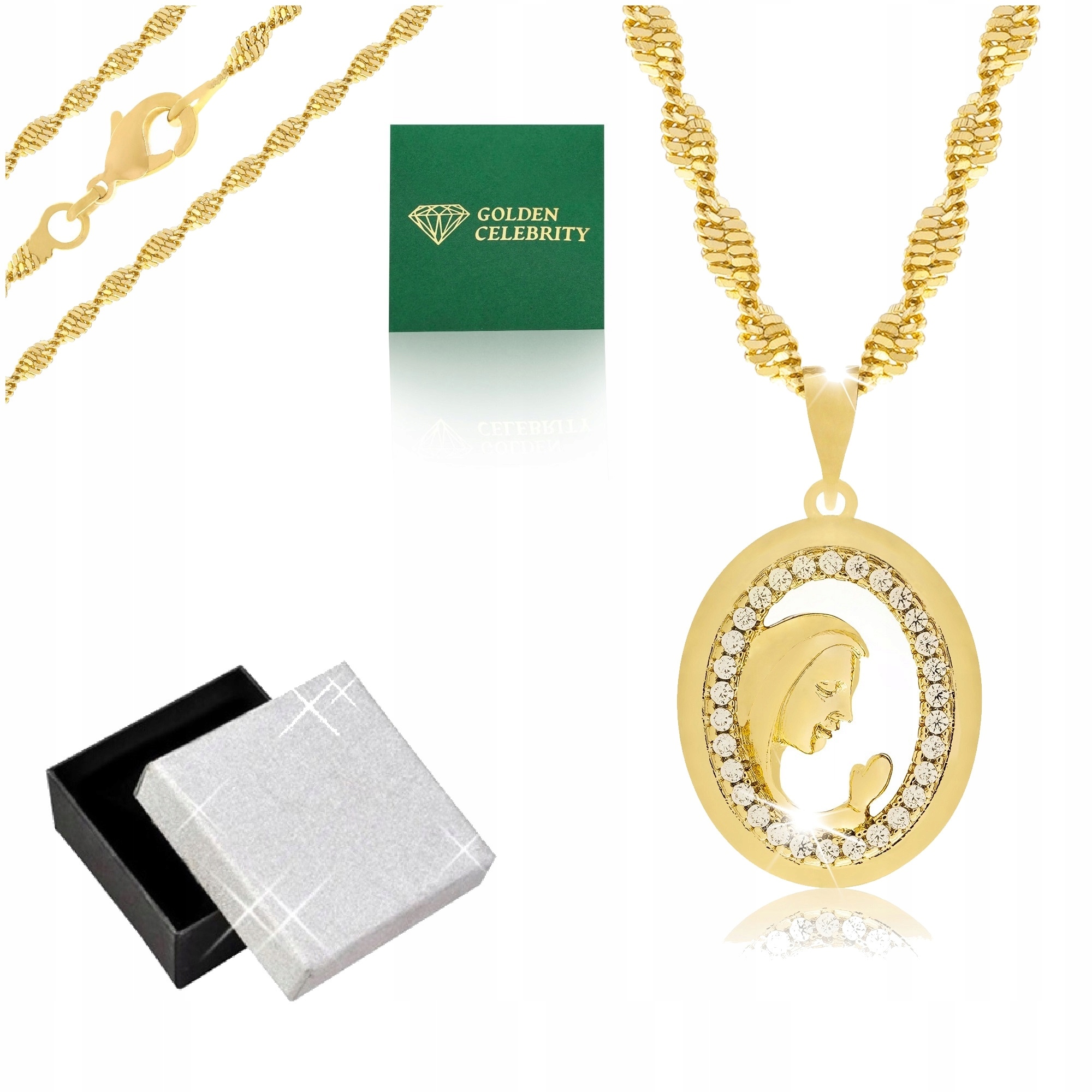 Zlatý Náhrdelník Přívěsek Na Medailon 18K Jako Dárek Pro Manželku Snoubenky