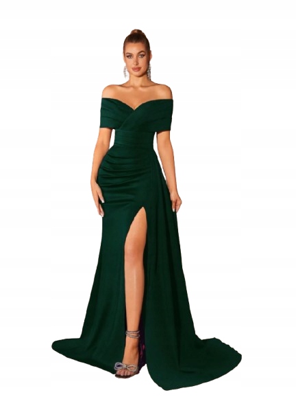 Shein Dlouhé Šaty S Rozparkem A Výstřihem Španělka M 1KD