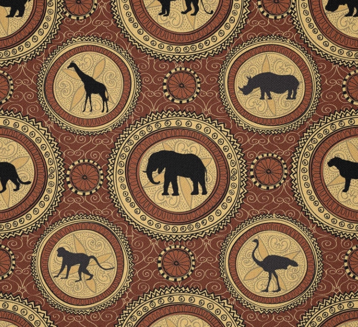 Materiál Látka Diy Ruční Práce Šití Safari Divoká Zvířata 230x200 CM