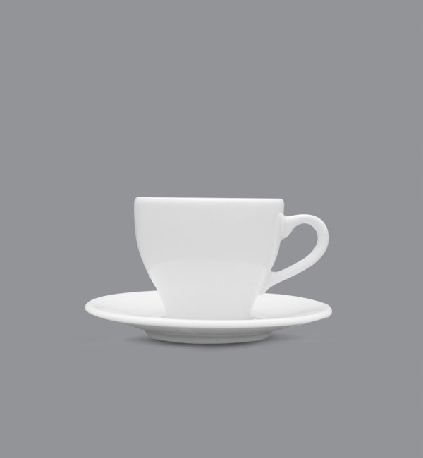 LUBIANA PAULA FILIŻANKA ESPRESSO 70 ML + SPODEK Kolor biały