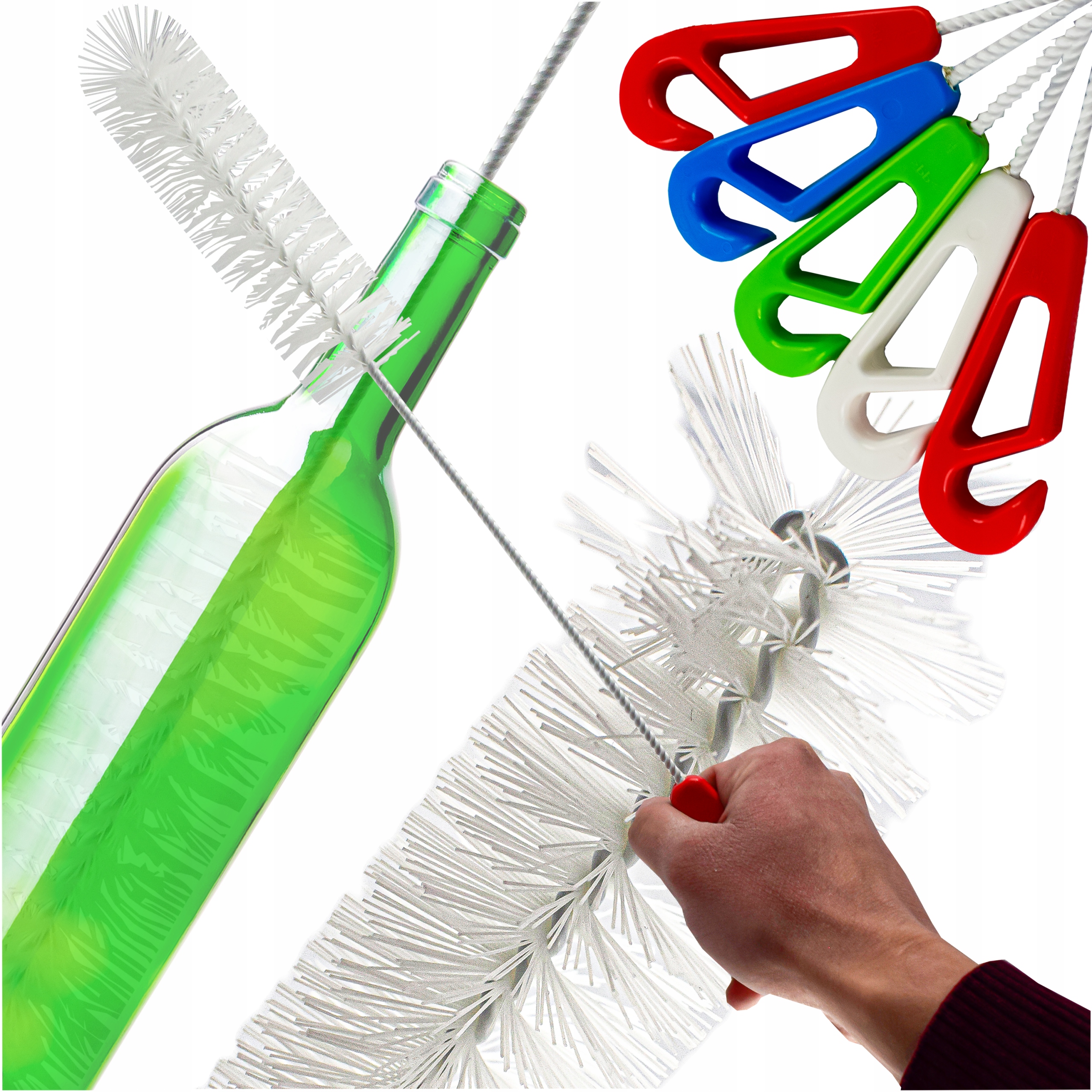 

Szczotka do Mycia Butelek Gęsta Długa Zestaw 5szt