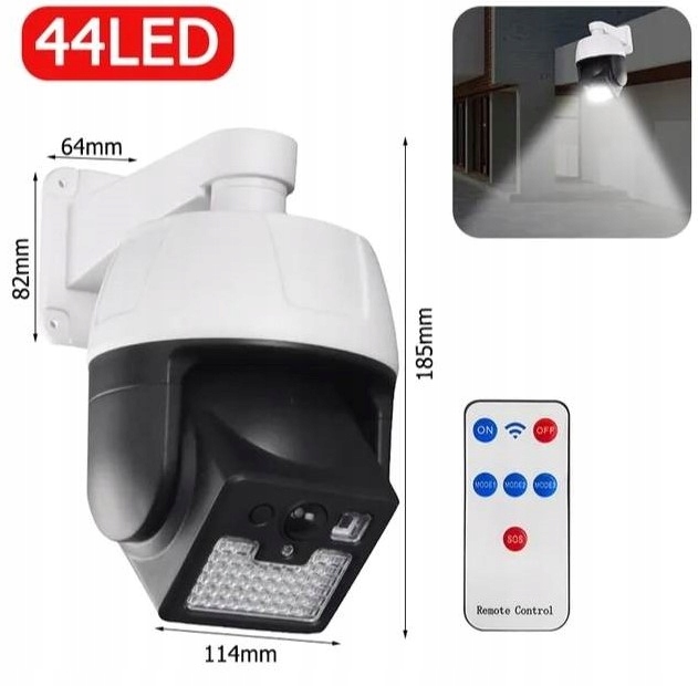 ATRAPA KAMERY MONITORINGOWA DIODA SOLARNA KAMERA Stan opakowania oryginalne