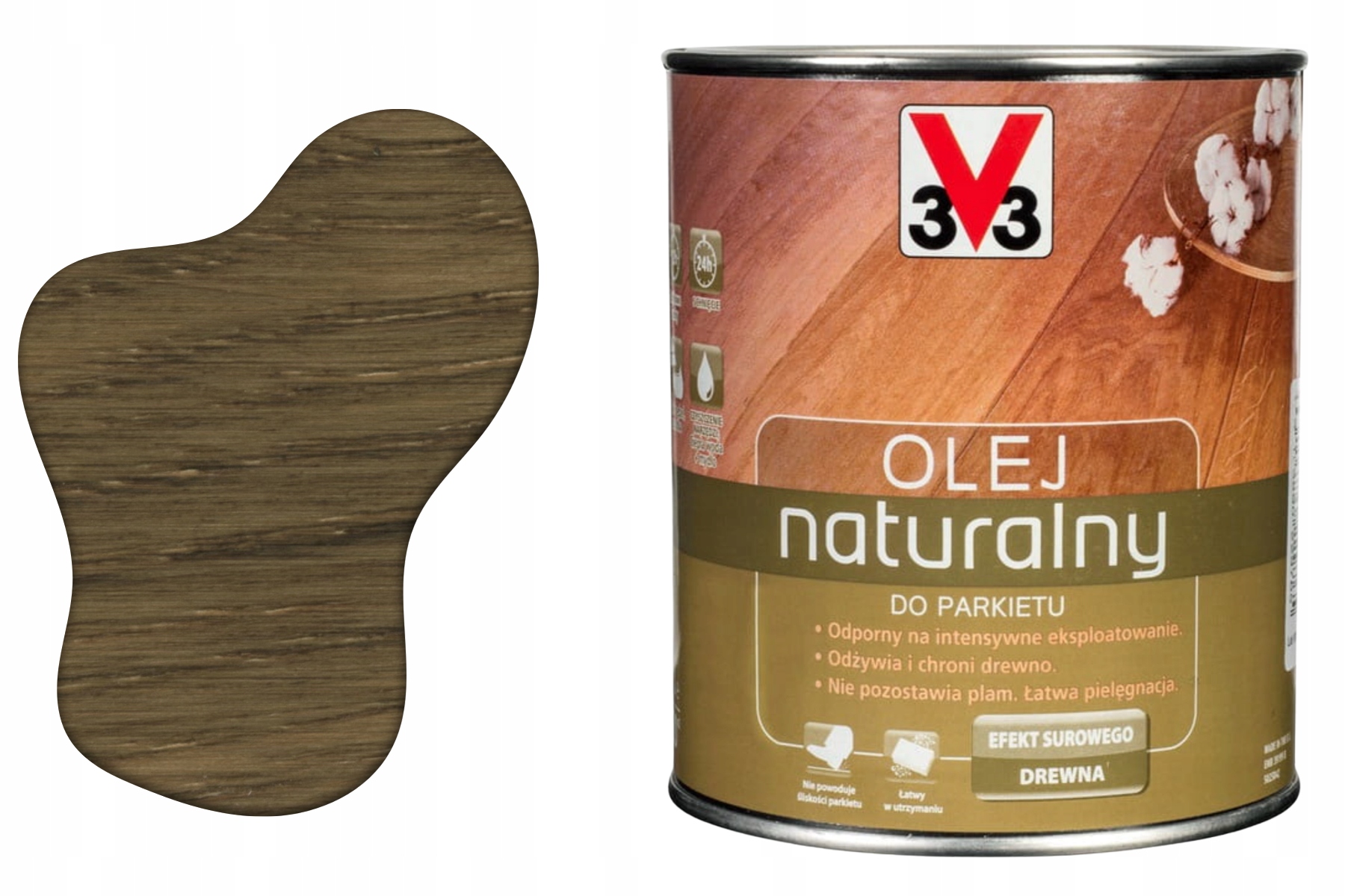 3V3 Přírodní Tungový Olej na dřevo Odolný Eko Vodní Akrylový Matný 1L