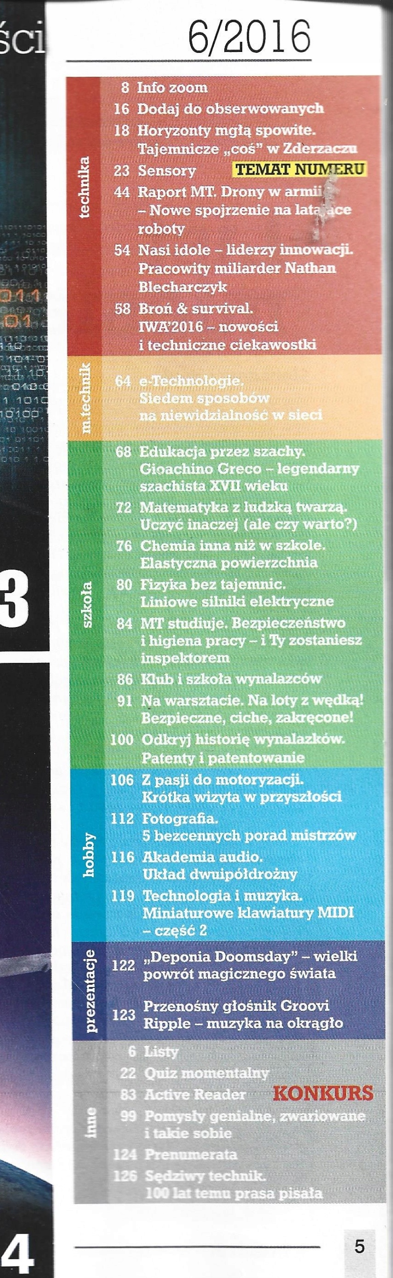 MŁODY TECHNIK 6/2016 ISSN 04629760