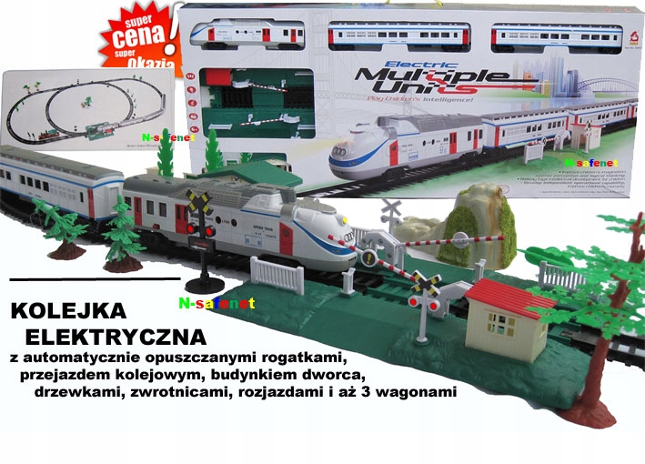 KOLEJKA ELEKTRYCZNA SPEED automat rogatki STACJA