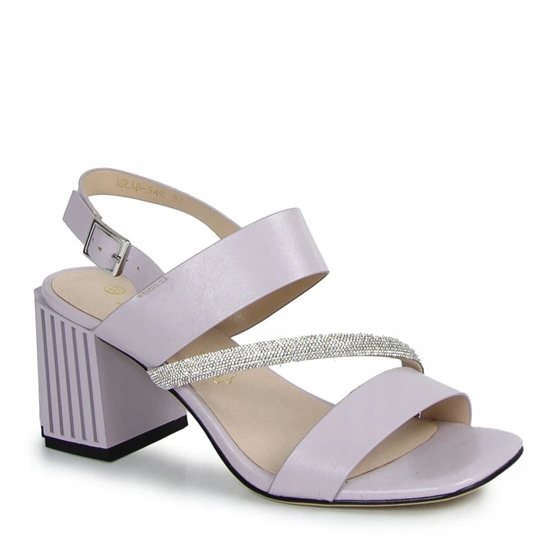S.barski MR38-549 Sandály Sloupek Kůže Lico Fialová 38