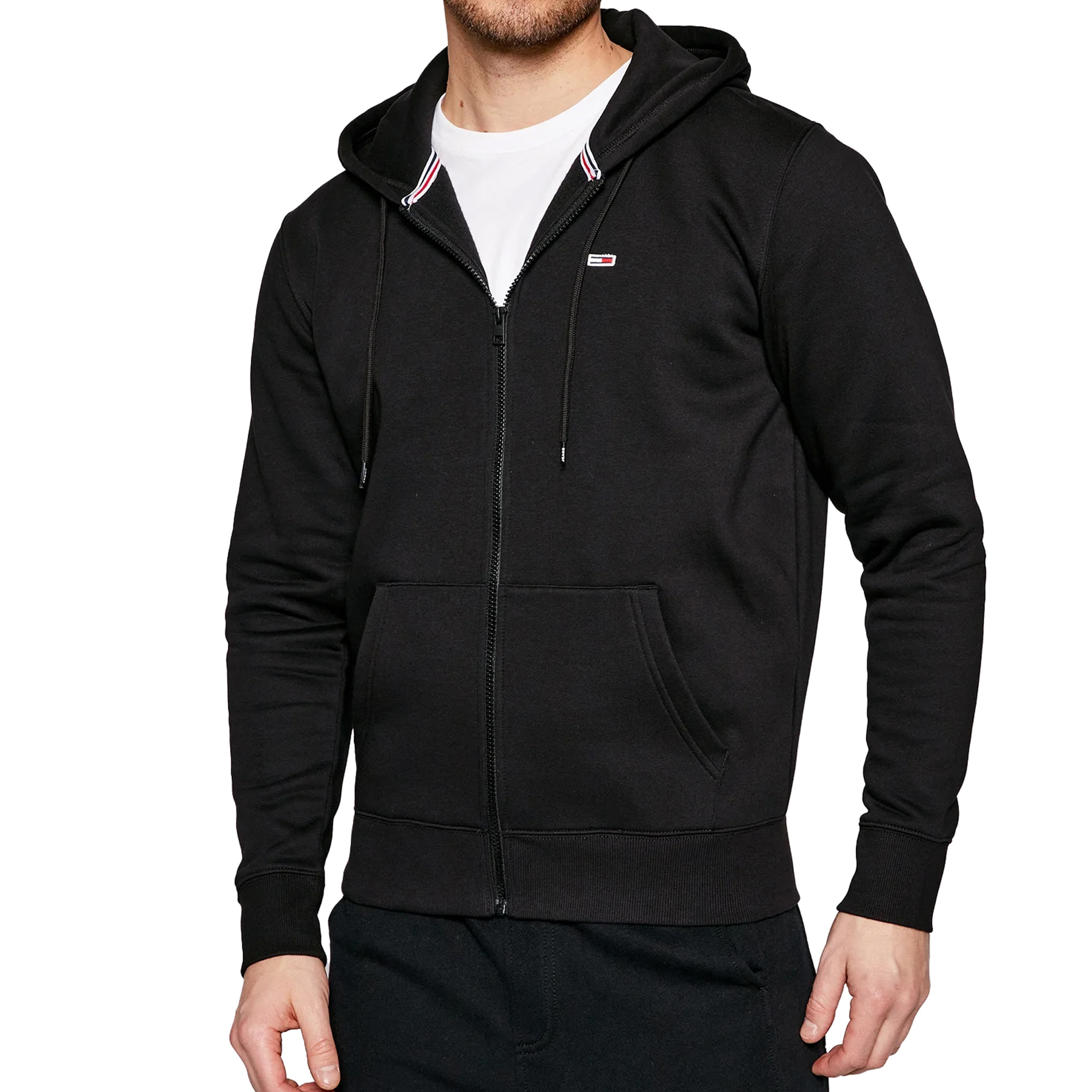 Bluza męska Tommy Jeans Tjm Fleece Zip Thru Hoody Black