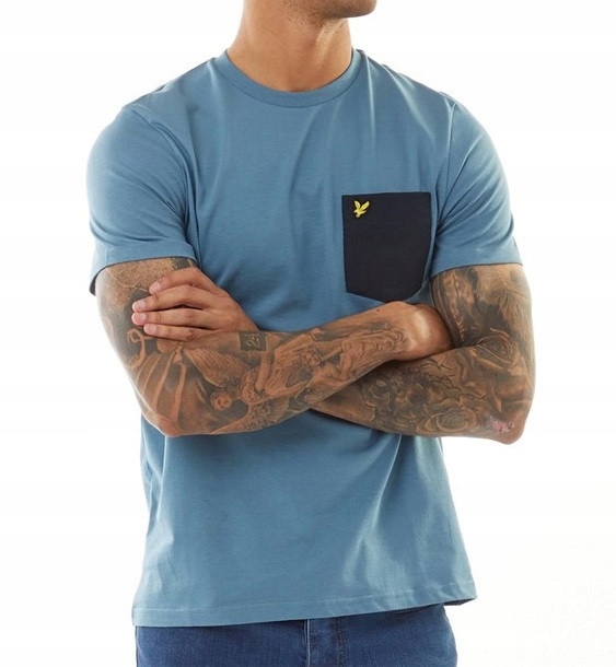 Lyle & Scott T-shirt męski TLIL15 niebieski XL