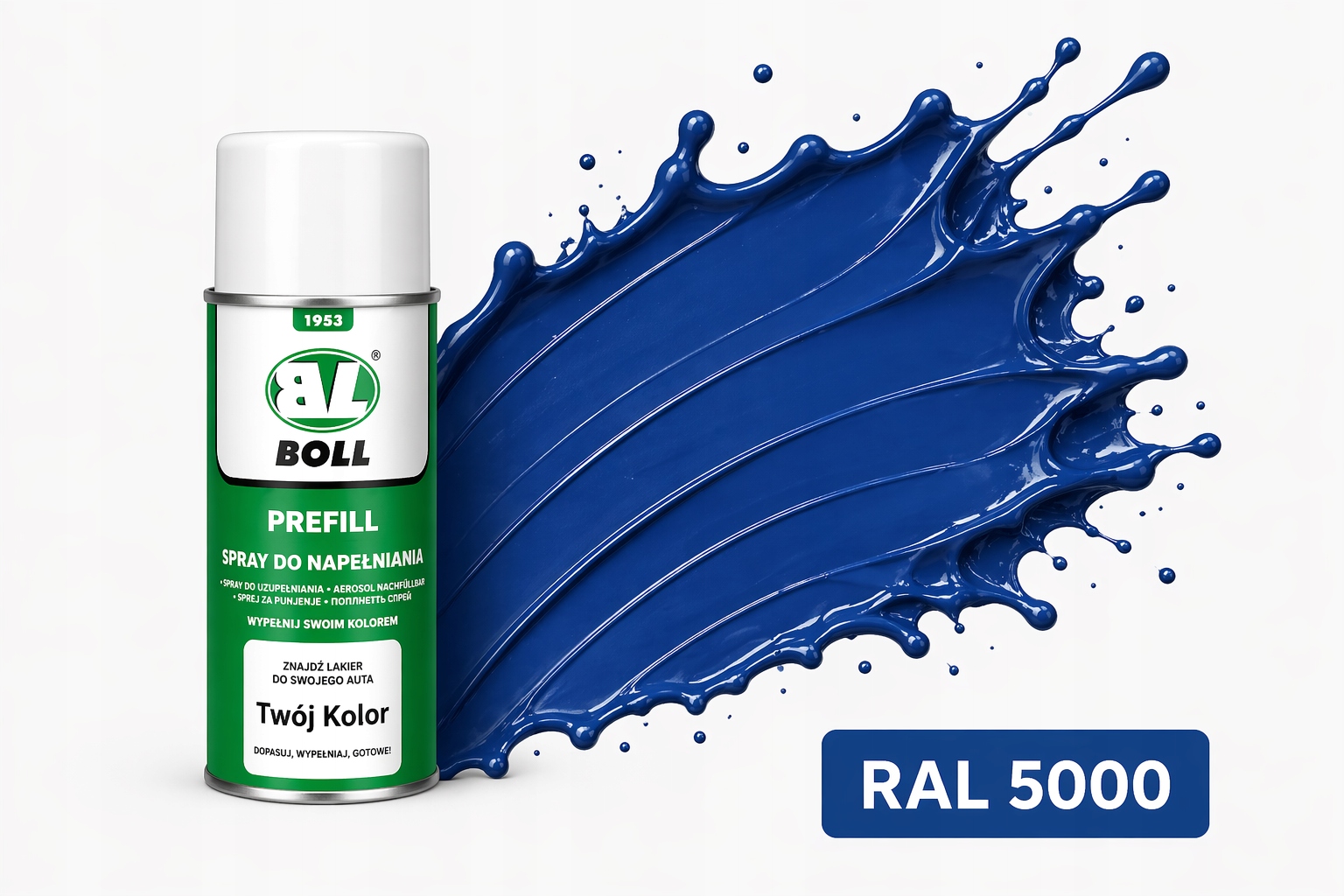 Ral 5000 Wysoki Połysk Lakier Akrylowy Spray 400ml Szybkoschnący Metal Pvc