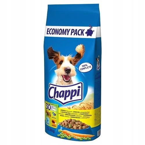 Chappi Suché Krmivo pro psy s drůbežím masem a zeleninou 13,5 kg