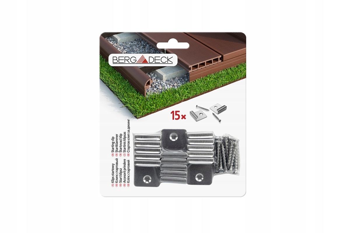 15 Klipsów Startowych + 15 Wkrętów System Standardowy Montażu do Desek Tara Producent Salag