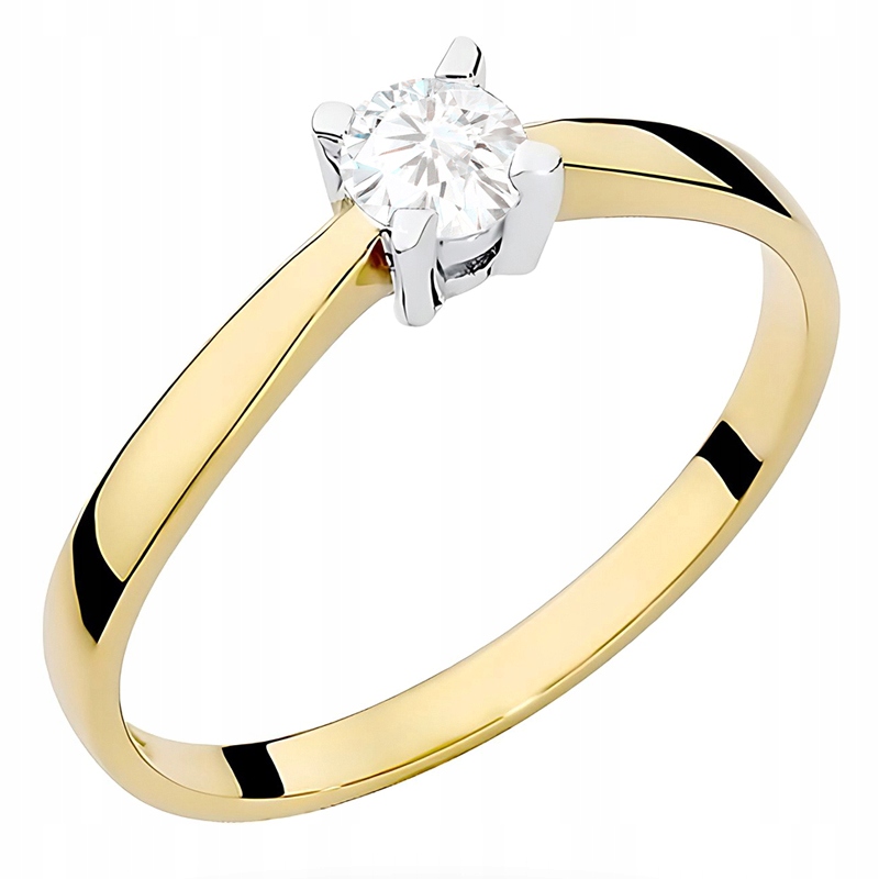 Zlatý Prstýnek pr. 585 Zásnubní s briliantem 0,20 ct