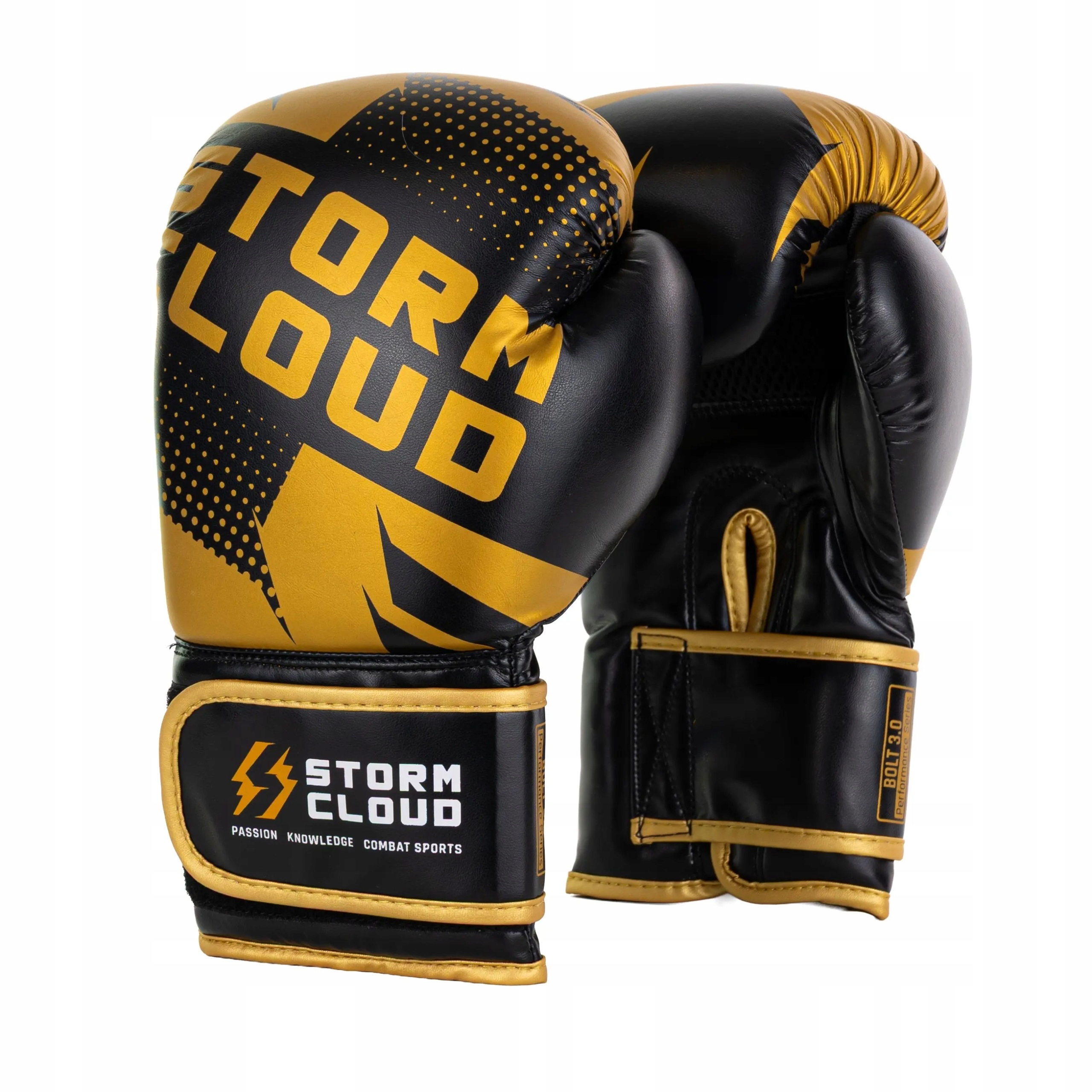 StormCloud Boxerské rukavice Bolt 3.0 Černé/Zlaté 16oz