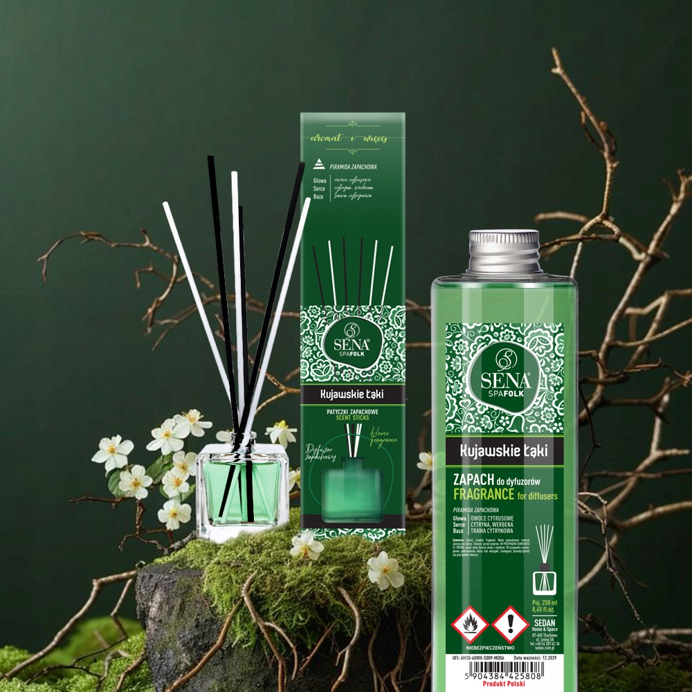 SENA FOLK dyfuzor PERFUMY zapas TRAWA CYTRYNOWA WERBENA Kujawskie Łąki 250 Kod producenta 808
