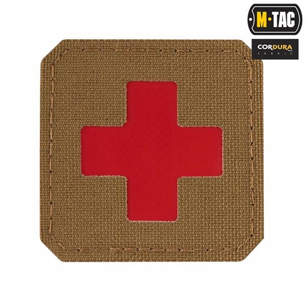 M-Tac Naszywka Medic Cross coyote/czerwony