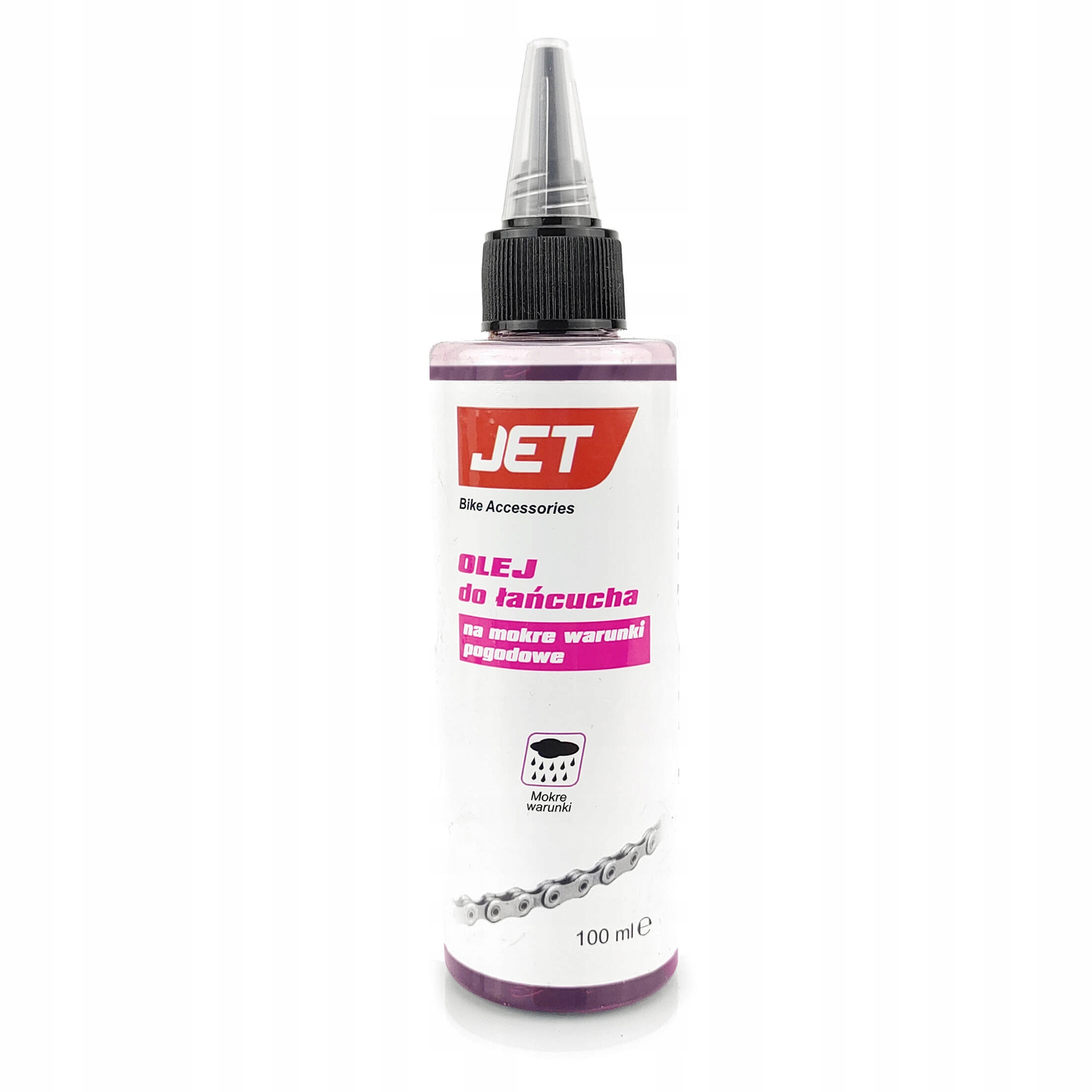 Oliwka do łańcucha olej rowerowy na mokre warunki Jet Wet aplikator 100ml