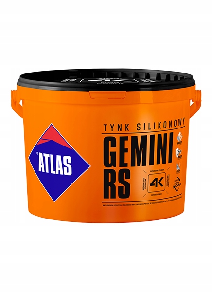 Atlas Gemini Rs 25KG Tynk Silikonowy Biały