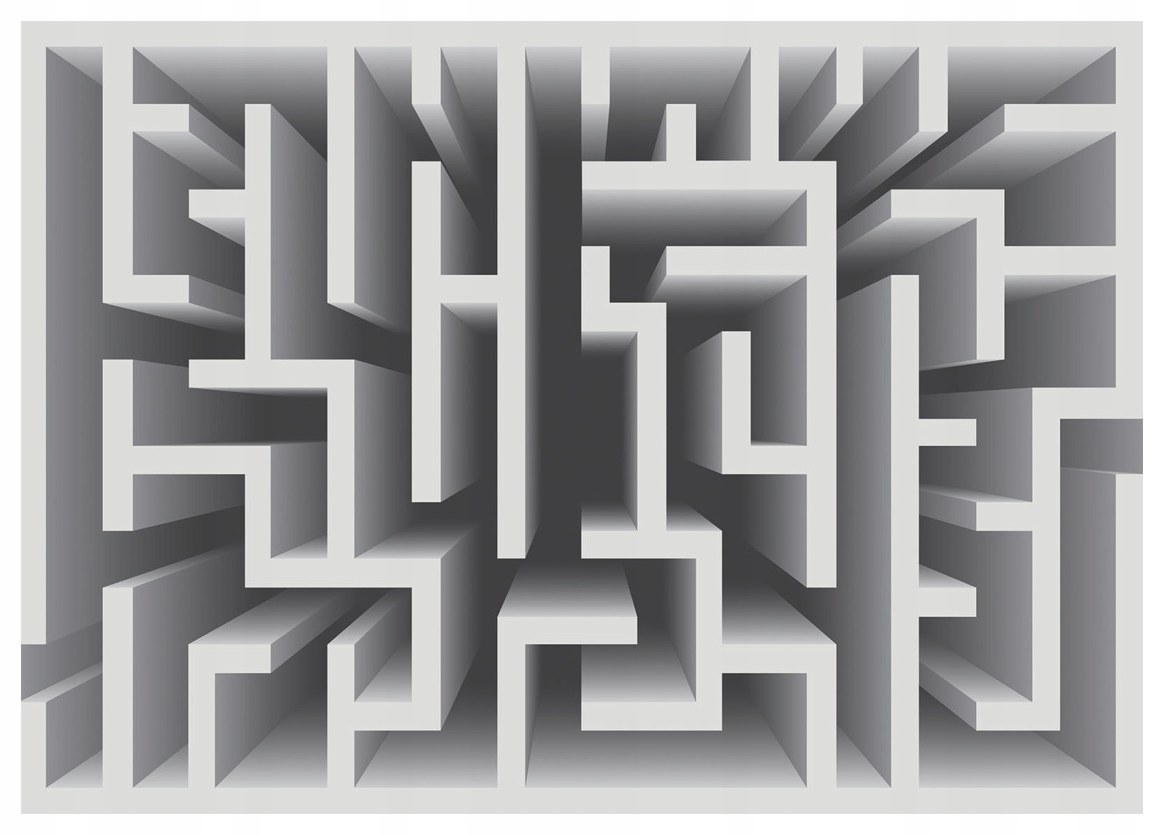 Vliesová fototapeta Labyrint šedej a geometrie 368x254 lepidlo