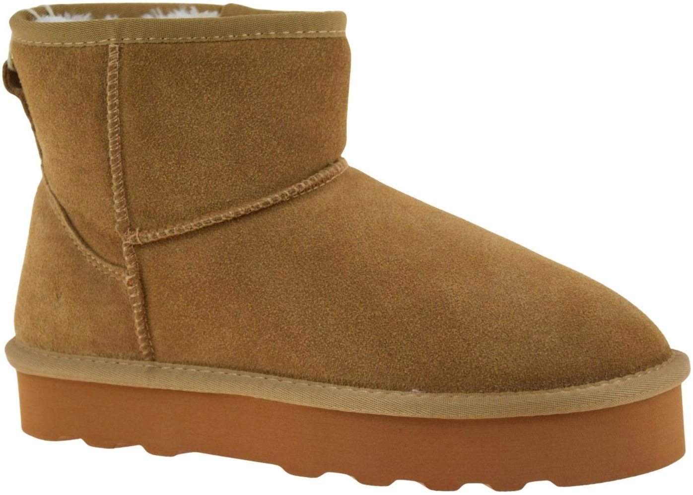 Dámské kotníkové boty sněhule camel zateplené kožichem Potocki 24-37303CA VEL.37